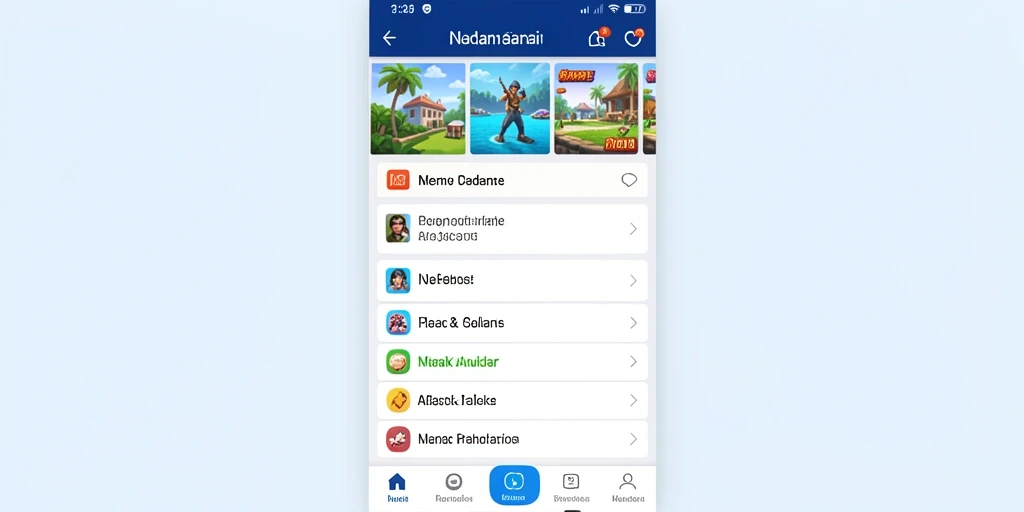 Tampilan menu utama dengan desain yang menarik.