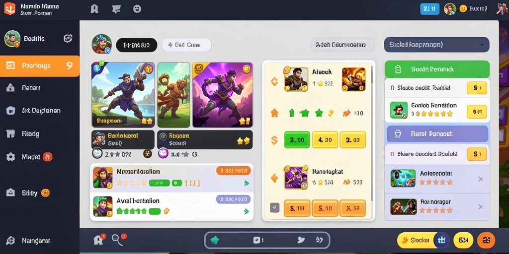 Tampilan dashboard permainan slot yang menarik.